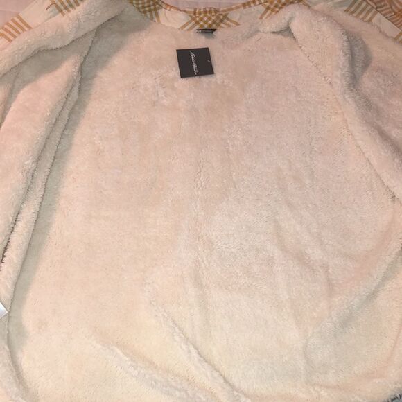 Eddie Bauer 2X Tall Cotton Flannel Plaid Sherpa Shirt Jacket Shacket - Picture 15 of 16